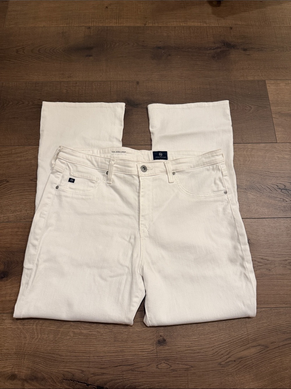 Ag Adriano Goldschmied Women's Straight Jeans in Cream